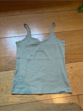 J. Crew Scallop-Neck Ribbed Camisole - Sage Green (price is for two)